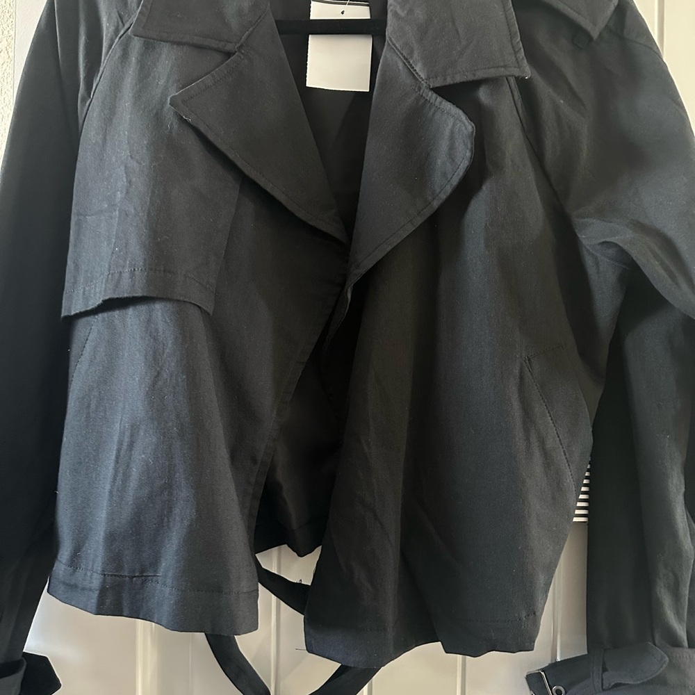 Haute Monde Black Varsity Jacket